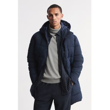 Geaca cu guler mediu - Albastru ultramarin