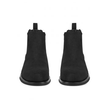 Ghete barbati -  piele ecologica - negru -