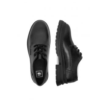 Pantofi barbati -  piele naturala - negru - Negru