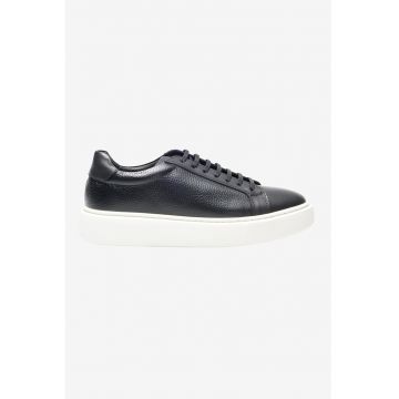 Pantofi sport low-cut de piele - Negru