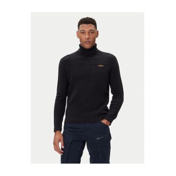 Pulover barbati -  negru - fabricat din material de calitate