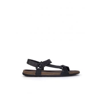 Sandale barbatesti  LORENZO-17 - piele naturala - negru -