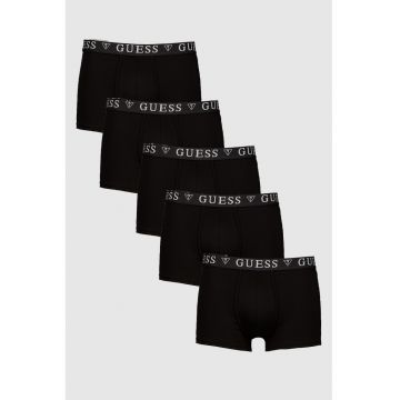 Set de boxeri cu banda elastica in talie - 5 Perechi - Negru