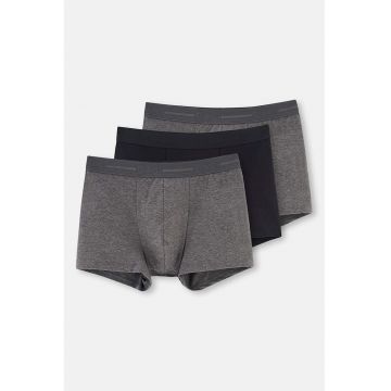 Set de boxeri din amestec de bumbac - 3 perechi - Gri melange