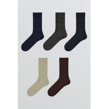 Set de sosete lungi - 5 perechi - Maro/Gri/Negru
