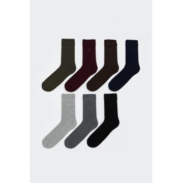 Set de sosete lungi - 7 perechi - Gri/Negru