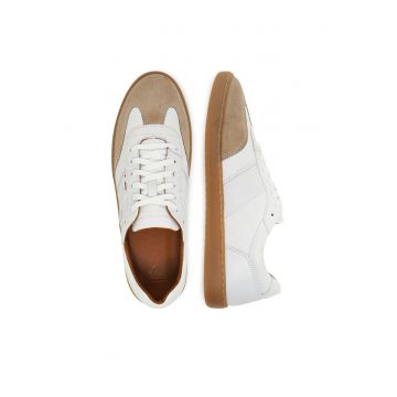 Tenisi barbati  VALLEY2-05 - piele naturala - alb