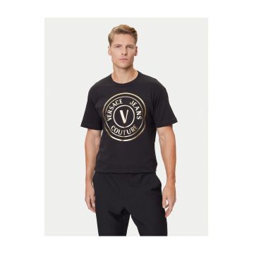 Tricou barbati  negru/auriu - bumbac