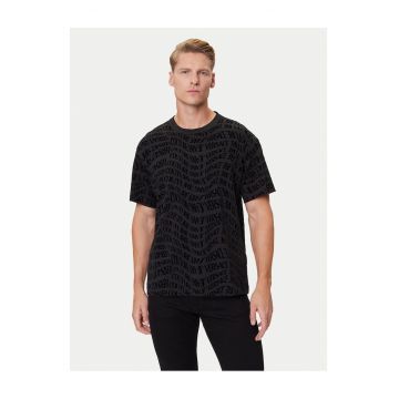 Tricou barbati  negru - din bumbac - cu imprimeu