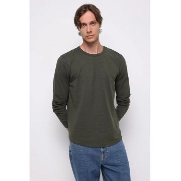 Tricou Cu Maneca Lunga De Barbati Kaki Regular Fit Cl1076432 8684890024555 - Kaki