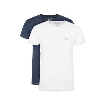 Tricouri  din bumbac - Alb/Albastru