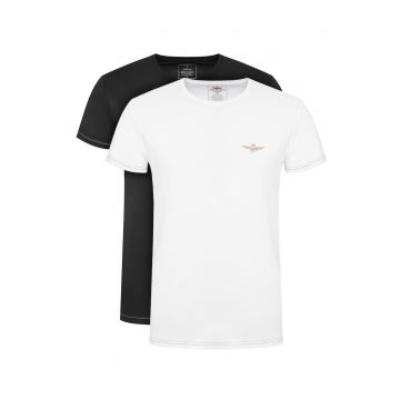 Tricouri  din bumbac - Alb/Negru