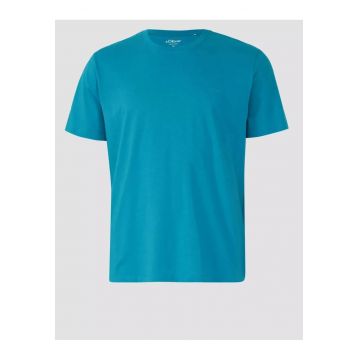 Big Sizes Tricou barbati big sizes - cu decolteu la baza gatului - din bumbac - Turcoaz