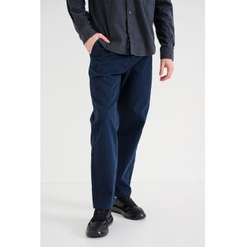 Blugi relaxed fit cu talie medie - Albastru indigo