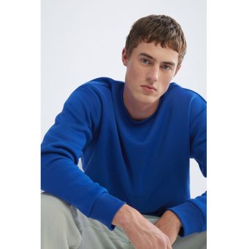 Bluza de trening cu decolteu la baza gatului - Albastru royal