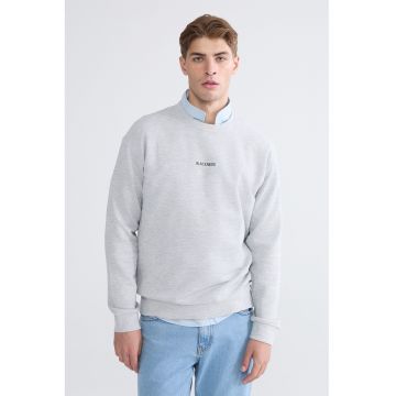 Bluza de trening cu decolteu la baza gatului si maneci cazute - Gri melange