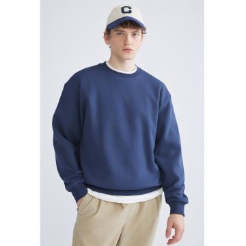 Bluza de trening cu decolteu rotund - Albastru petrol