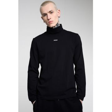 Bluza din bumbac cu logo - Negru