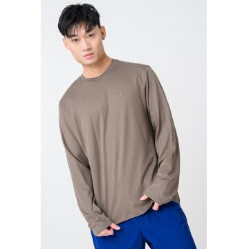 Bluza uni din bumbac - Maro inchis