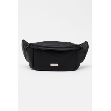 Borseta sling din material textil Sleek - Negru