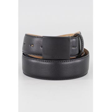 Curea uni de piele - Negru -