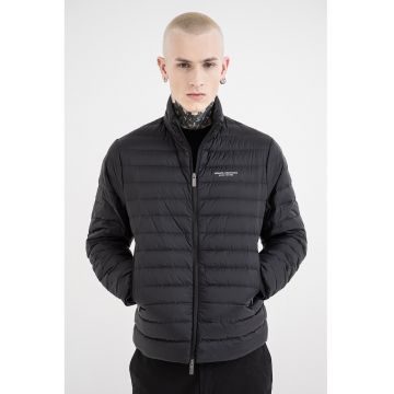 Jacheta matlasata cu fermoar - Negru