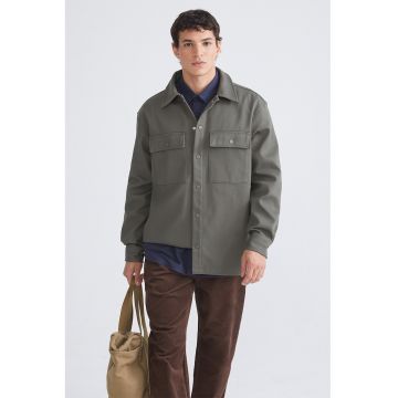 Jacheta uni cu buzunare pe piept - Verde sparanghel