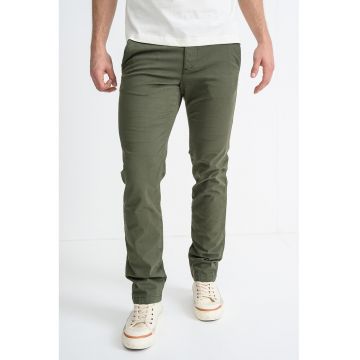 Pantaloni chino cu croiala slim-fit - Kaki inchis