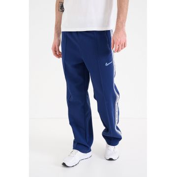 Pantaloni de trening cu banda logo si buzunare cu fermoar - Bleumarin