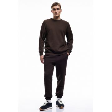 Pantaloni de trening cu terminatii elastice si snur de ajustare