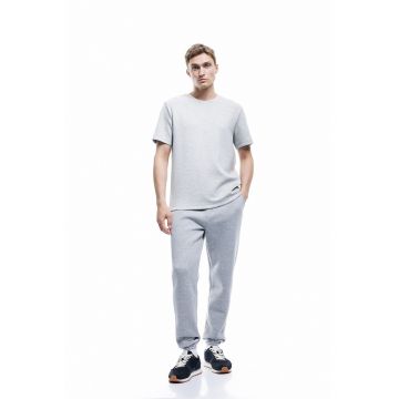 Pantaloni de trening cu terminatii elastice si snur de ajustare