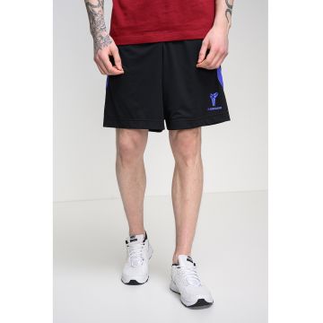 Pantaloni scurti cu snur de ajustare si imprimeu FC Barcelona pentru fotbal - Negru