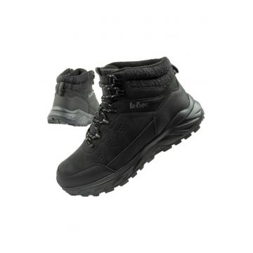 Pantofi de drumetie de iarna  pentru barbati - cu bareta izolata la glezna - Negru