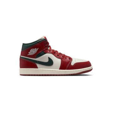 Pantofi sport  Air Jordan 1 Mid 53689 - Verde/Visiniu