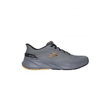 Pantofi sport slip-ins din plasa DLux Walker - Gri deschis/Galben sofran