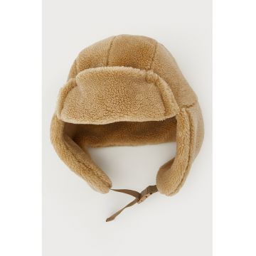 Plarie trapper de blana sintetica - Maro camel