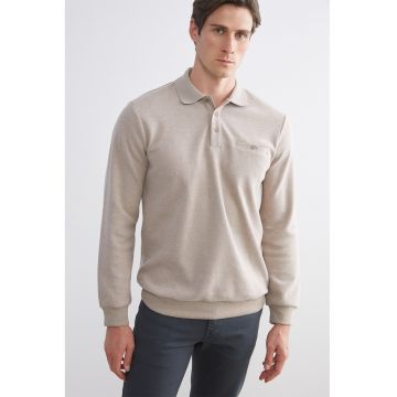 Pulover polo uni - Maro nisip