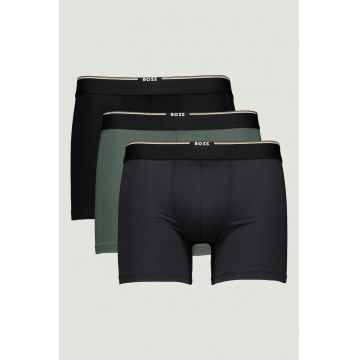 Set de boxeri cu banda logo in talie - 3 perechi - Negru/Verde pal/Gri antracit