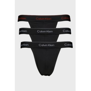 Set de chiloti cu logo - 3 perechi - Negru