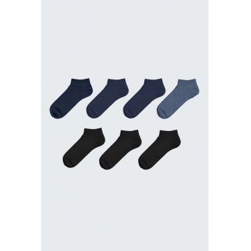 Set de sosete pana la glezna - 7 perechi - Negru/Albastru