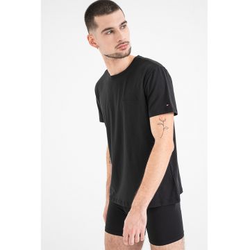 Set de tricou din amestec de modal si boxeri - Negru