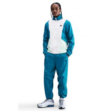 Trening relaxed fit cu buzunare - Alb/Turcoaz