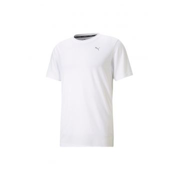 Tricou cu decolteu la baza gatului si tehnologie dryCELL - pentru fitness Performance - Alb optic