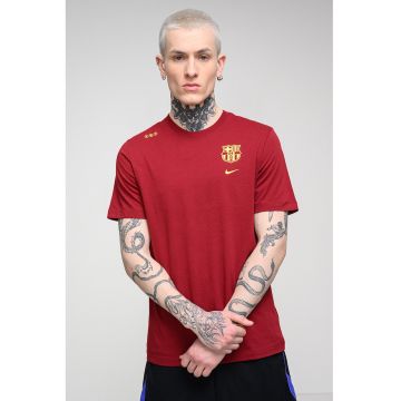 Tricou cu imprimeu pentru fotbal FC Barcelona - Visiniu