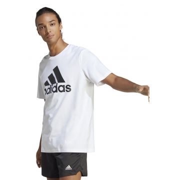 Tricou de bumbac cu imprimeu logo - Negru/Alb optic