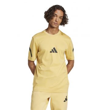 Tricou de bumbac cu imprimeu logo Z.N.E - Galben mustar