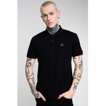 Tricou polo cu logo - Negru