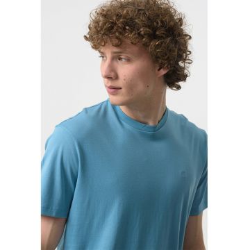 Tricou regular fit cu decolteu la baza gatului