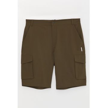 Bermude cargo cu model uni - Maro inchis