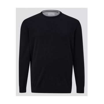 Big Sizes Pulover barbati big sizes - cu decolteu la baza gatului - Negru -